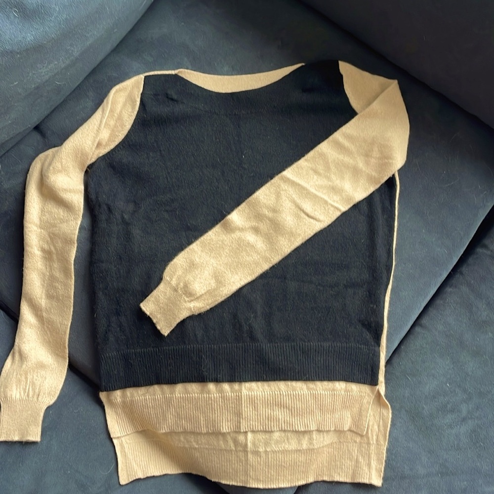 Beautiful two tone Autumn Cashmere sweater worn once.